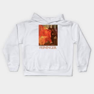 The Red Clown (1919) by Lyonel Feininger Kids Hoodie